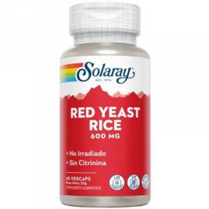 SOLARAY RED YEAST RICE 600 MG (LEVADURA ROJA DE ARROZ) – 45 CÁPSULAS